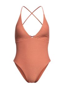 Roxy Damen Badeanzug "Coconut Crew", beige, Gr. XXL, 78% Recyceltes Nylon, 17% Nylon, 4% metallisierte Fasern, 1% Elastan, Badeanzüge