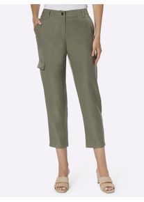 Heine Damen Webhose, grün, Gr. 36, unifarben, 53% Viskose, 47% Polyester, Hosen