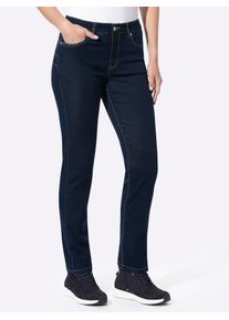 Heine Damen 5-Pocket-Jeans, blau, Gr. 50, unifarben, 56% Baumwolle, 19% Polyester, 14% Lyocell, 10% Viskose, 1% Elasthan, Jeans
