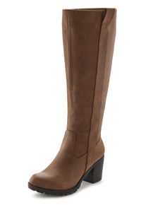 Lascana Damen Weitschaftstiefel, Gr. 42, braun, Obermaterial: 100% Lederimitat. Futter: 100% Textilmaterial. Decksohle: 100% Textilmaterial.