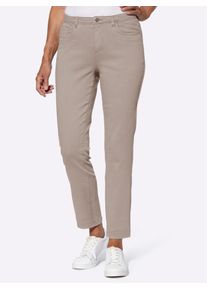 Classic Basics Damen Bequeme Jeans, beige, Gr. 20, unifarben, 98% Baumwolle, 2% Elasthan, Jeans