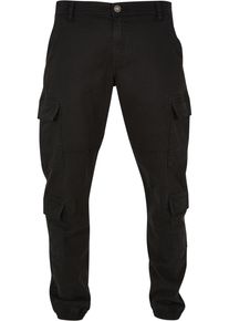 Urban Classics Herren Stoffhose "Urban Classics Herren Double Cargo Twill Jogging Pants", schwarz, Gr. 30, unifarben, 98% Baumwolle, 2% Polyester,