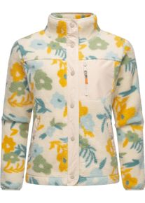 Ragwear Damen Plüschjacke "Appopis Print", beige, modisch, Gr. 5XL, Material: 100% Polyester, Jacken, Auffällige flauschige Übergangsjacke aus