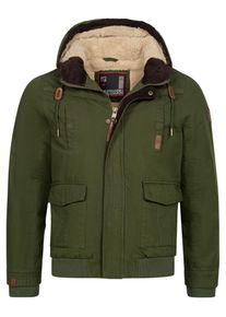 Herren Winterjacke "ASRigio", grün, Gr. S, Alessandro Salvarini, Obermaterial: 100% Baumwolle; Innenmaterial: 100% Polyester, Jacken, mit warmem