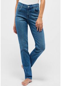 Angels Damen Slim-fit-Jeans "Cici", blau, casual, Gr. 44, Denim/Jeans, Obermaterial: 93% Baumwolle, 5% Polyester, 2% Elasthan, Jeans
