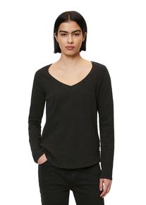 Marc O'Polo Damen Langarmshirt "aus Premium Organic Cotton", schwarz, Basic, Gr. S, MARC O'POLO DENIM, unifarben, Obermaterial: 100% Baumwolle, Shirts