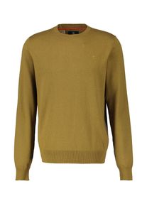 Lerros Herren Strickpullover "Lerros Lässiger Flachstrickpullover", braun, Gr. M, 100% Baumwolle, Pullover