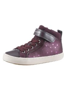 Geox Kinder Sneaker "J KALISPERA GIRL I", Gr. 25, lila, Lederimitat, Textil, Glitzermuster, casual, Schuhe, High Top Sneaker, Schnürboots,