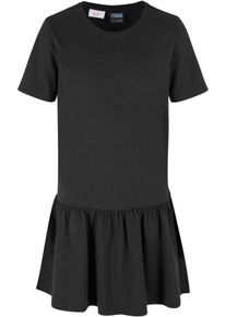 Urban Classics Mädchen Shirtkleid "Urban Classics Damen Girls Valance Tee Dress", schwarz, klassisch, Gr. 134, unifarben, 100% Baumwolle, Kleider
