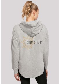 F4NT4STIC Damen Kapuzenpullover "Sunny side up", grau, casual, Gr. XL, Obermaterial: 100% Baumwolle, Pullover, Print