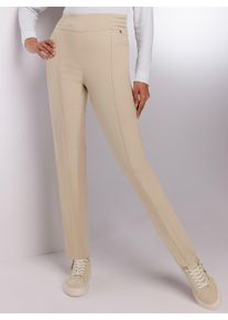 Stehmann Damen Webhose, beige, Gr. 36, unifarben, 78% Viskose, 19% Polyamid, 3% Elasthan, Hosen