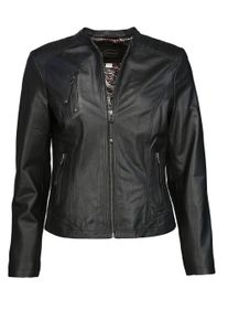 JCC Damen Bikerjacke "125302", schwarz, Gr. 46, Obermaterial 100% Leder, Lamm / Futter: 100% Polyester, Jacken