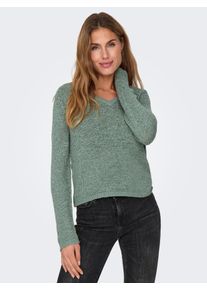 Only Damen V-Ausschnitt-Pullover "ONLGEENA L/S V-NECK KNT NOOS"l.pad, modisch, Gr. M, unifarben, Strick, Obermaterial: 65% Polyacryl, 35% Polyamid,