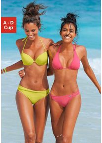 Buffalo Damen Push-Up-Bikini-Top "Happy", gelb, Gr. 32, unifarben, Microfaser, Polyamid, Bikini-Oberteile, in mehreren Trendfarben