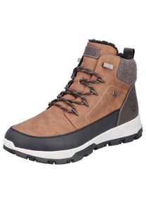 Rieker Herren Winterboots, Gr. 43, braun, Lederimitat, Textil, sportlich, Schuhe, mit wasserabweisender Rieker-TEX-Ausstattung
