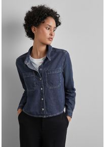 Street One Damen Jeansbluse, blau, casual, Gr. 46, unifarben, Jeans, 100% Baumwolle, Blusen, in Denim-Optik
