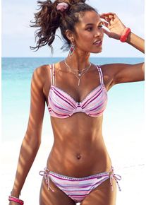 Venice Beach Damen Bügel-Bikini, rosa, Gr. 36, Polyamid, Bikini-Sets, mit Häkelkanten