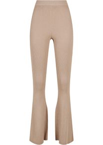 Urban Classics Damen Leggings "Urban Classics Damen Ladies Rib Knit Bootcut Leggings", grau, Gr. M, unifarben, 35% Viskose, 35% Polyacryl, 30%