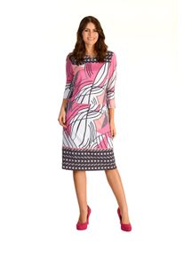 Damen Jerseykleid "HERMANN LANGE Collection Jerseykleid Madeleine", pink, Gr. 44, HERMANN LANGE Collection, 92% Polyester, 8% Elasthan, Kleider