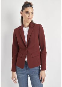 HECHTER PARIS Damen Jackenblazer, rot, feminin, Gr. 40, unifarben, Web, Obermaterial: 90% Polyester, 10% Elasthan. Futter: 100% Polyester, Blazer,