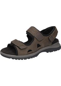 Waldläufer WALDLÄUFER Herren Sandale "H-Taro", Gr. 11, grün, Nubukleder, Basic, Schuhe, Sommerschuh, Klettschuh, Freizeitsandale, mit Profilsohle, H-Weite