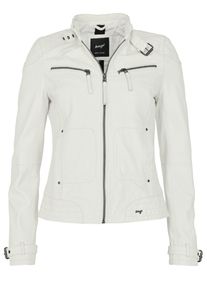 Maze Damen Lederjacke "31Ryana", weiß, Gr. XS, Obermaterial: 100% Leder, Lamm / Futter: 100% Baumwolle / Ärmelfutter: 100% Polyester, Jacken