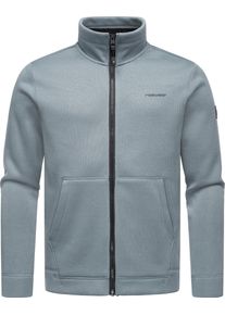 Ragwear Herren Sweatjacke "Fabbian Collar", grau, Basic, Gr. XL, Rippware, Material: 100% Polyester; Futter: 100% Polyester, Sweatjacken, Herren