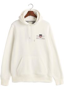 Gant Herren Hoodie "REG MEDIUM ARCHIVE SHIELD HOODIE", weiß, casual, Gr. XXXL, Sweatware, Obermaterial: 78% Baumwolle, 22% Polyester, Sweatshirts