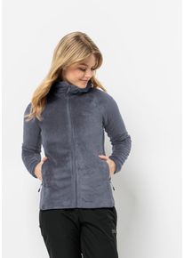 Jack Wolfskin Damen Fleecejacke "ROTWAND HOODED FZ W", grau, Gr. XS, 1. OBERSTOFF 100% POLYESTER 2. OBERSTOFF 95% POLYESTER, 5% ELASTHAN FUTTER 100%