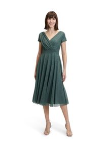 Vera Mont Damen Cocktailkleid "Vera Mont Cocktailkleid im Glitzer-Look", grün, elegant, Gr. 44, Netz, Obermaterial: 100% Polyester. Futter: 100%