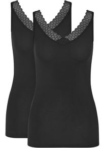 Triumph Damen BH-Hemd "Feel of Modal Tank Top 2P", Gr. XS, schwarz, Obermaterial: 87% Modal, 13% Elasthan, BHs, sehr weich