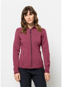 Jack Wolfskin Damen Fleecejacke "BAISELBERG HOODED FZ W", rot, Gr. XS, OBERSTOFF 95% POLYESTER, 5% ELASTHAN LINING 100% POLYESTER, Jacken