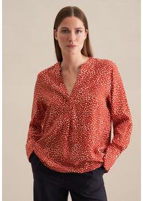 Seidensticker Damen Klassische Bluse "Schwarze Rose", rot, Gr. 44, gemustert, 100% Viskose, Blusen, Tunika Druck