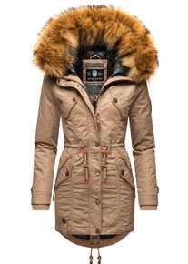 Marikoo Damen Wintermantel "La Viva Prc", grau, casual, Gr. M, Oberstoff: 100% Baumwolle, Futter: 100% Polyester, Wattierung: 100% Polyester,