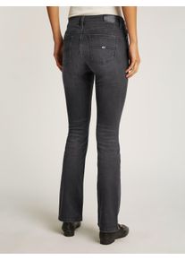 Tommy Jeans Damen Bootcut-Jeans "Maddie Mid Rise Bootcut", schwarz, casual, Gr. 27, unifarben, Denim/Jeans, Obermaterial: 92% Baumwolle, 6%