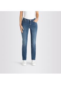MAC Damen Stretch-Jeans "Melanie", blau, feminin, Gr. 44, Denim/Jeans, Obermaterial: 92% Baumwolle, 6% Polyester, 2% Elasthan, Jeans, Gerade