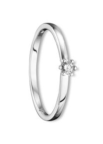 ONE ELEMENT Damen Diamantring "0.07 ct Diamant Brillant Ring aus 585 Weißgold", 56,mit Diamant, Weißgold 585-Diamanten, silber, Weißgold 585,