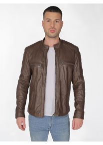 Maze Herren Lederjacke "4202144", braun, Gr. S, Obermaterial: 100% Leder, Lamm / Innenfutter: 100% Polyester / Ärmelfutter: 100% Polyester, Jacken