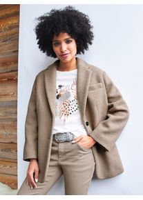 Heine Damen Jackenblazer "Blazer", beige, Gr. 38, 100% Polyester, Blazer