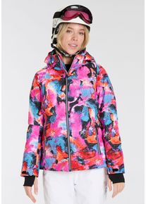 CMP Damen Skijacke "Woman Jacket Zip Hood", bunt, sportlich, Gr. 34, gemustert, Web, Obermaterial: 100% Polyester. Futter: 100% Polyester.