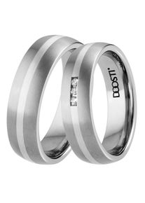 DOOSTI Trauring "Schmuck Geschenk Silber 925 Trauring Ehering Partnerring LIEBE", 66, ohne Zirkonia, Titan-Silber 925 (Sterlingsilber), 6mm, silber,