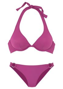 Chiemsee Damen Bügel-Bikini, pink, Gr. 36, unifarben, Polyamid, Bikini-Sets, mit silbernem Zierring