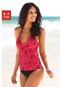 s.Oliver Damen Bügel-Tankini, orange, Gr. 46, Polyamid, Bikini-Sets, mit schönem Druckdesign