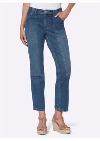 Heine Damen Bequeme Jeans, blau, Gr. 38, unifarben, 99% Baumwolle, 1% Elasthan, Jeans