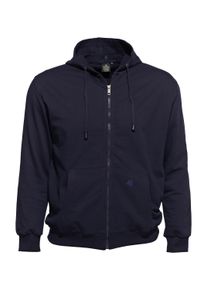 Herren Sweatjacke, blau, sportlich, Gr. XXL, Ahorn Sportswear, bestickt, unifarben, 70% Baumwolle, 30% Polyester, Sweatjacken, in Oversize Passform
