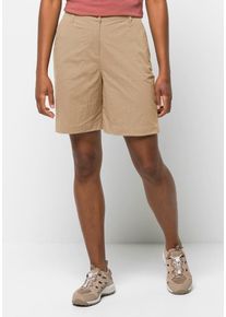 Jack Wolfskin Damen Shorts "DESERT SHORTS W", beige, Gr. 46, OBERSTOFF: 95% POLYAMID, 5% ELASTHAN; Futter: 65% POLYESTER, 35% BAUMWOLLE, Hosen