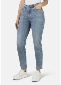 STOOKER WOMEN Damen 5-Pocket-Jeans "Nizza Fashion Tapered Fit", blau, casual, Gr. 42, Denim/Jeans, 80% Baumwolle, 12% Lyocell, 6% Elastomultiester,