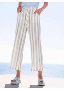 Heine Damen 7/8-Hose, blau, Gr. 48, gemustert, gestreift, mehrfarbig, bedruckt, 100% Lyocell, Hosen