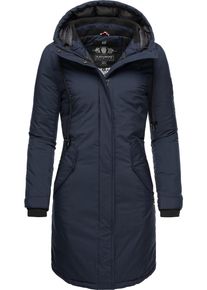 Navahoo Damen Wintermantel "Letiziaa", blau, casual, Gr. XXL, Oberstoff: 100% Polyester, Futter: 100% Polyester, Wattierung: 100% Polyester,