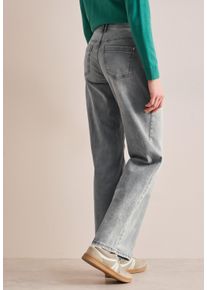Cecil Damen Loose-fit-Jeans, grau, casual, Gr. 36, unifarben, Jeans, 91% Baumwolle, 7% Polyester, 2% Elasthan, Jeans, High Waist